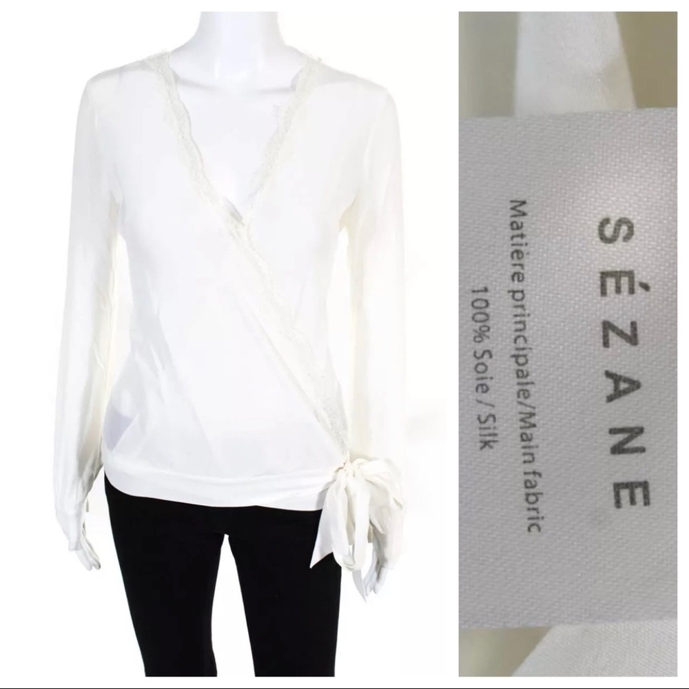 Sezane Cassandra Silk Blouse - Picture 3 of 7